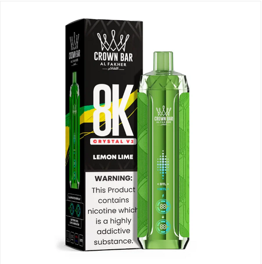 Al Fakher Crown Bar Crystal V2 8000 Lemon Lime