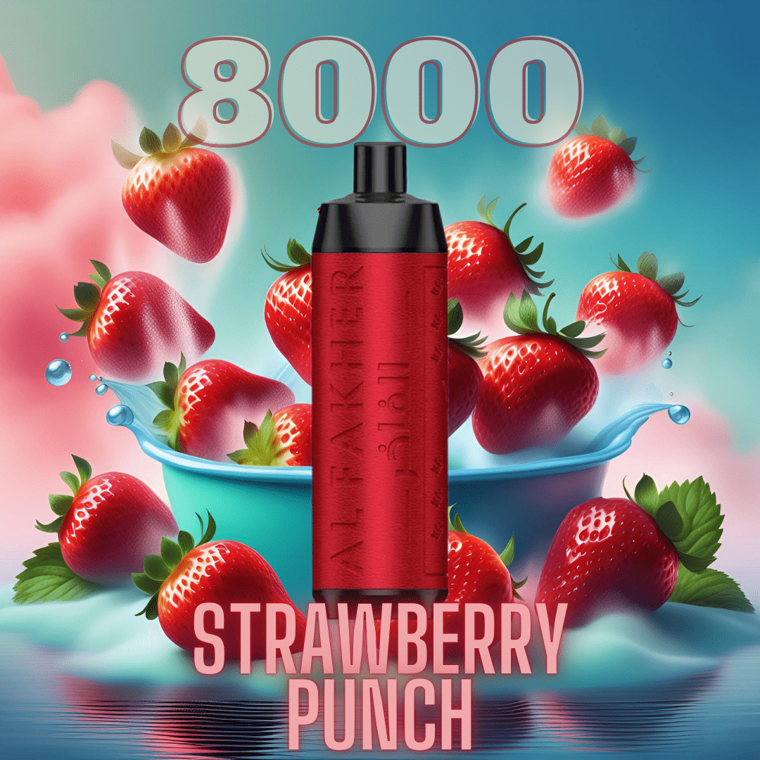 Strawberry Punch "Al Fakher" - Crown Bar Vape 8000