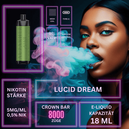 Detail Lucid Dream "Al Fakher" - Crown Bar Vape 8000